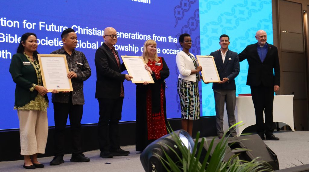 Overhandiging van de verklaring 'De Bijbel voor morgen', Jakarta 2026